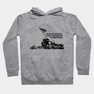 Raising Flag on Iwo Jima US Armed Forces Hoodie